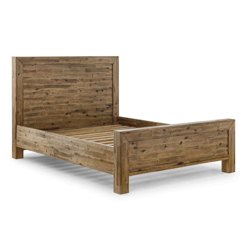 Hoxton Solid Acacia High Headboard Bed Frame by Lavishway | Wooden Beds-20091