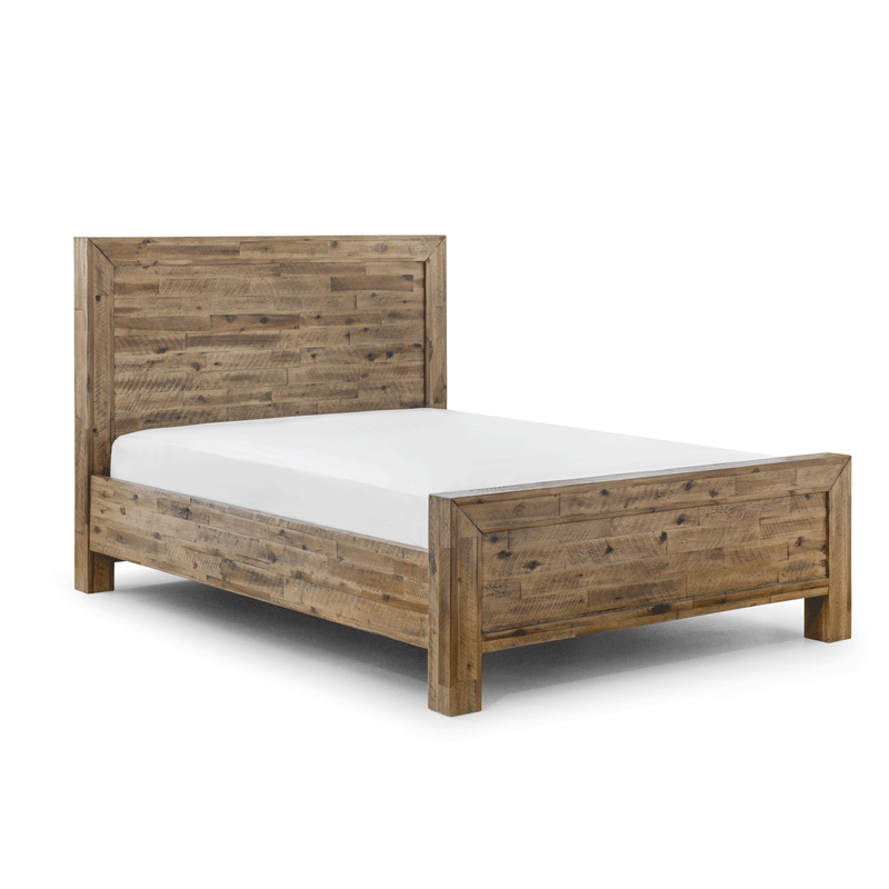 Hoxton Solid Acacia High Headboard Bed Frame by Lavishway | Wooden Beds-20090