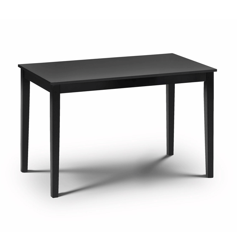 Hudson Black Wooden Rectangular Dining Table by Lavishway | Dining Tables-20076