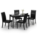 Hudson Black Wooden Rectangular Dining Table by Lavishway | Dining Tables-20075