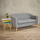 Hudson Grey Fabric 2 Seater Sofa by Lavishway | Fabric Sofas-34848