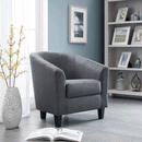 Hugo Slat Grey Fabric Tub Chair by Lavishway | Fabric Sofas-20062