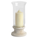 Hurricane Cream Stone Based Lantern by Lavishway | Candle Holders-50590