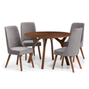 Huxley Walnut Finish Round Top Dining Table by Lavishway | Dining Tables-20037