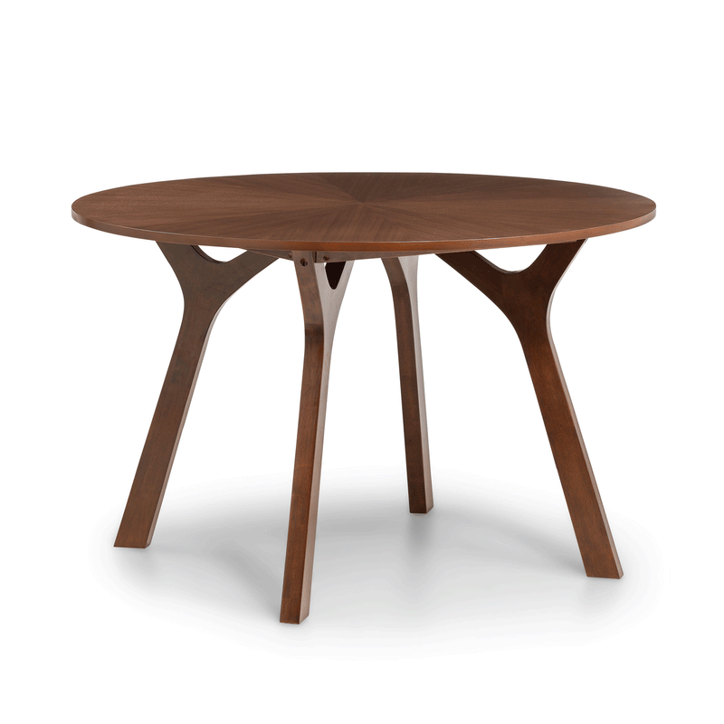 Huxley Walnut Finish Round Top Dining Table by Lavishway | Dining Tables-20038