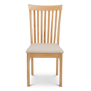 Ibsen Oak Wood Dining Chair With Fabric Seat by Lavishway | Dining Chairs-20035