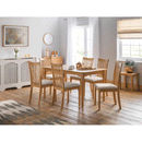Ibsen Oak Wood Dining Chair With Fabric Seat by Lavishway | Dining Chairs-20036