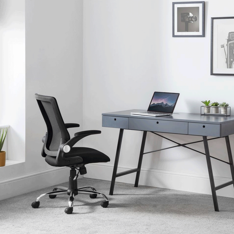 Imola Black Mesh Back Office Chair by Lavishway | Mesh Chairs-20019