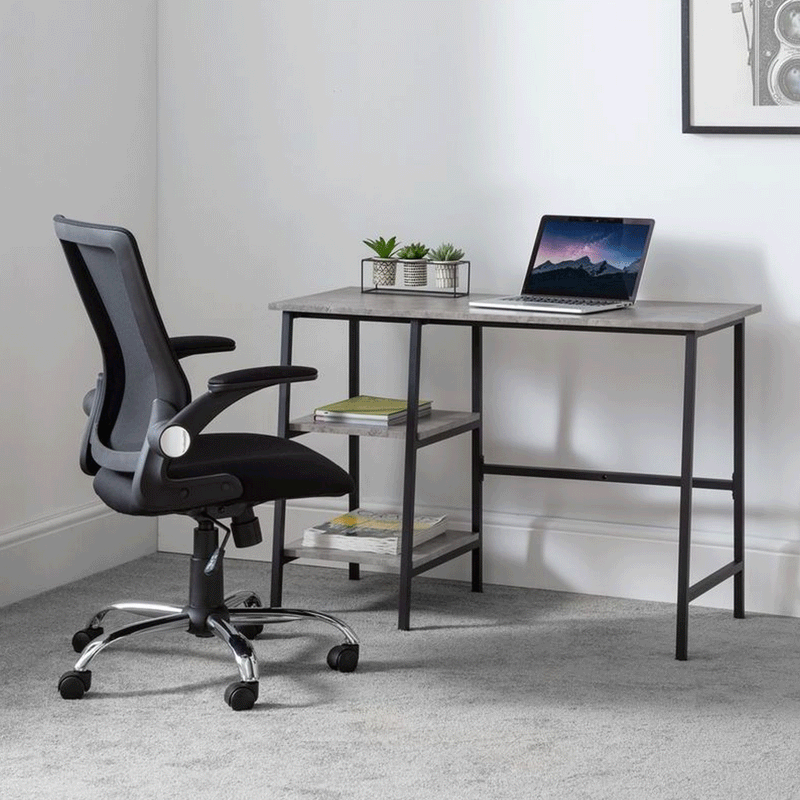 Imola Black Mesh Back Office Chair by Lavishway | Mesh Chairs-20010