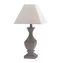 Incia Fluted Wooden Base Fabric Shade Lamp by Lavishway | Table Lamps-51500