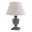 Incia Urn Wooden Base Fabric Shade Lamp by Lavishway | Table Lamps-51496