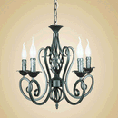 Industrial Lustres Wrought Iron Chandelier by Lavishway | Pendant Lighting-50435