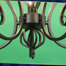 Industrial Lustres Wrought Iron Chandelier by Lavishway | Pendant Lighting-50437