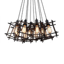 Industrial Black Metal Chandelier by Lavishway | Pendant Lighting-50376