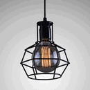 Industrial Black Wire Cage Pendant Light by Lavishway | Pendant Lighting-50309