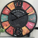 Industrial Vintage Wooden Wall Clock by Lavishway | Wall Clocks-50097