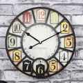 Industrial Vintage Wooden Wall Clock by Lavishway | Wall Clocks-50094