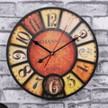 Industrial Vintage Wooden Wall Clock by Lavishway | Wall Clocks-50093