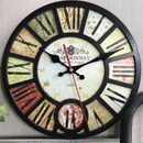 Industrial Vintage Wooden Wall Clock by Lavishway | Wall Clocks-50103
