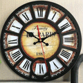 Industrial Vintage Wooden Wall Clock by Lavishway | Wall Clocks-50101