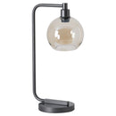 Industrial Smoked Glass Metal Desk Lamp by Lavishway | Table Lamps-26555