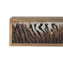 Isabelle 1 Drawer Animal Print Bedside Table by Lavishway | Bedside Tables-51873