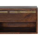 Isabelle Chestnut Finish Bedside Table by Lavishway | Bedside Tables-51837