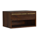 Isabelle Chestnut Finish Bedside Table by Lavishway | Bedside Tables-51834