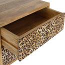 Isabelle Wall Leopard Print Bedside Table by Lavishway | Bedside Tables-51893