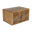 Isabelle Wall Leopard Print Bedside Table by Lavishway | Bedside Tables-51895