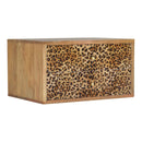 Isabelle Wall Leopard Print Bedside Table by Lavishway | Bedside Tables-51891