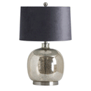 Isla Velvet Shade Glass Base Lamp by Lavishway | Table Lamps-51509