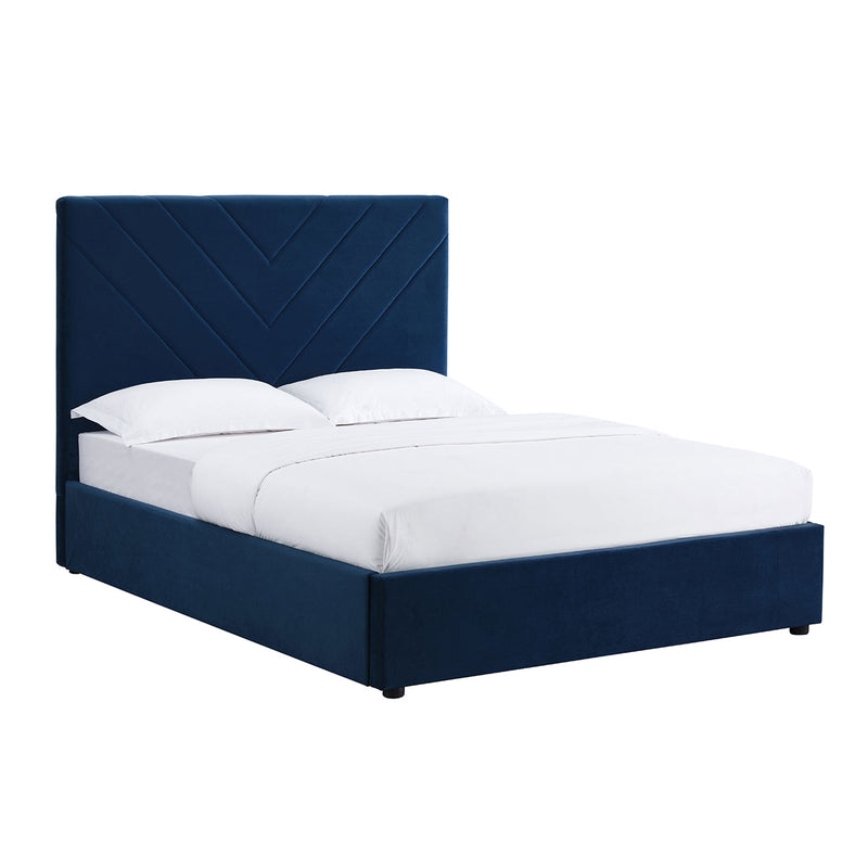 Islington Velvet High Headboard Double Bed by Lavishway | Velvet Bed-35665