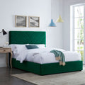 Islington Velvet High Headboard Double Bed by Lavishway | Velvet Bed-35659