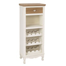 Juliette Cream 1 Drawer Drinks Cabinet by Lavishway | Wine Racks-30957