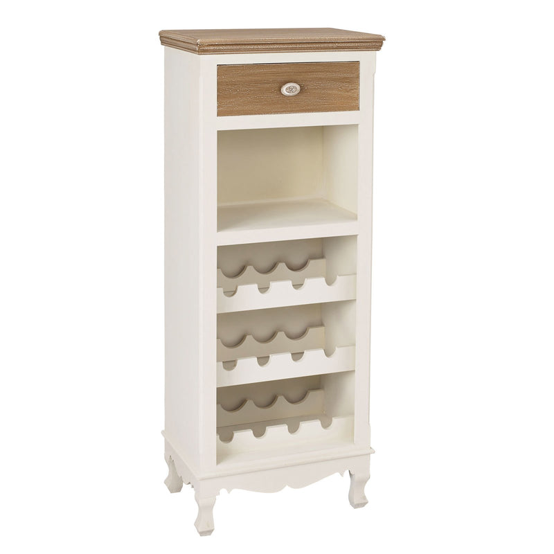 Juliette Cream 1 Drawer Drinks Cabinet by Lavishway | Wine Racks-30957