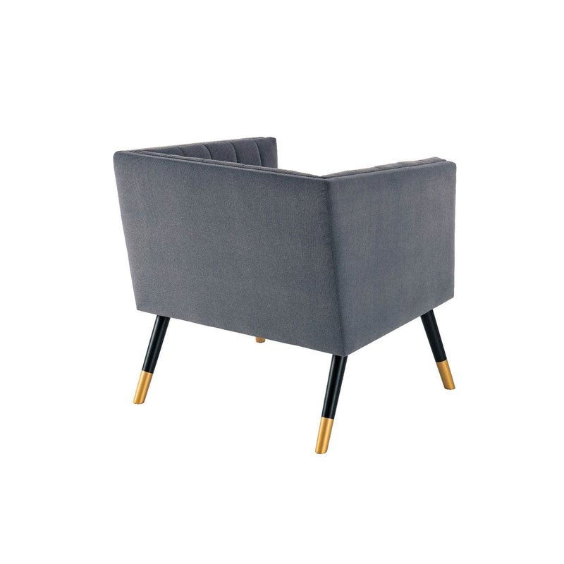 Jackson Velvet Tub Chair With Wooden Legs by Lavishway | Velvet Sofa-25106