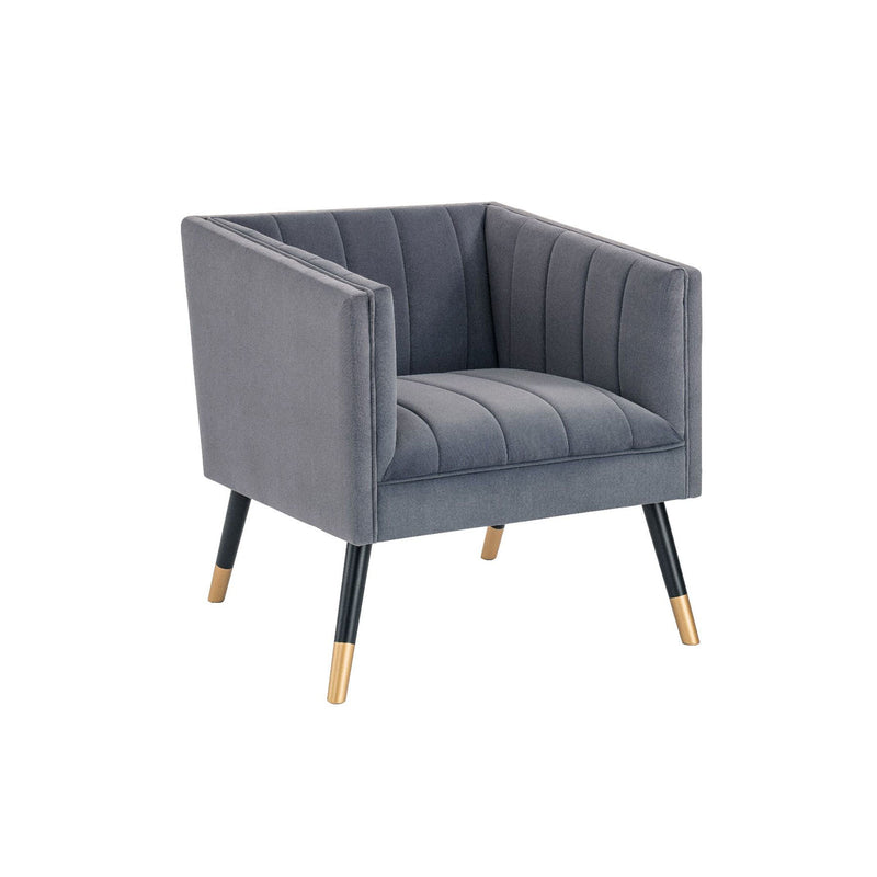 Jackson Velvet Tub Chair With Wooden Legs by Lavishway | Velvet Sofa-25105