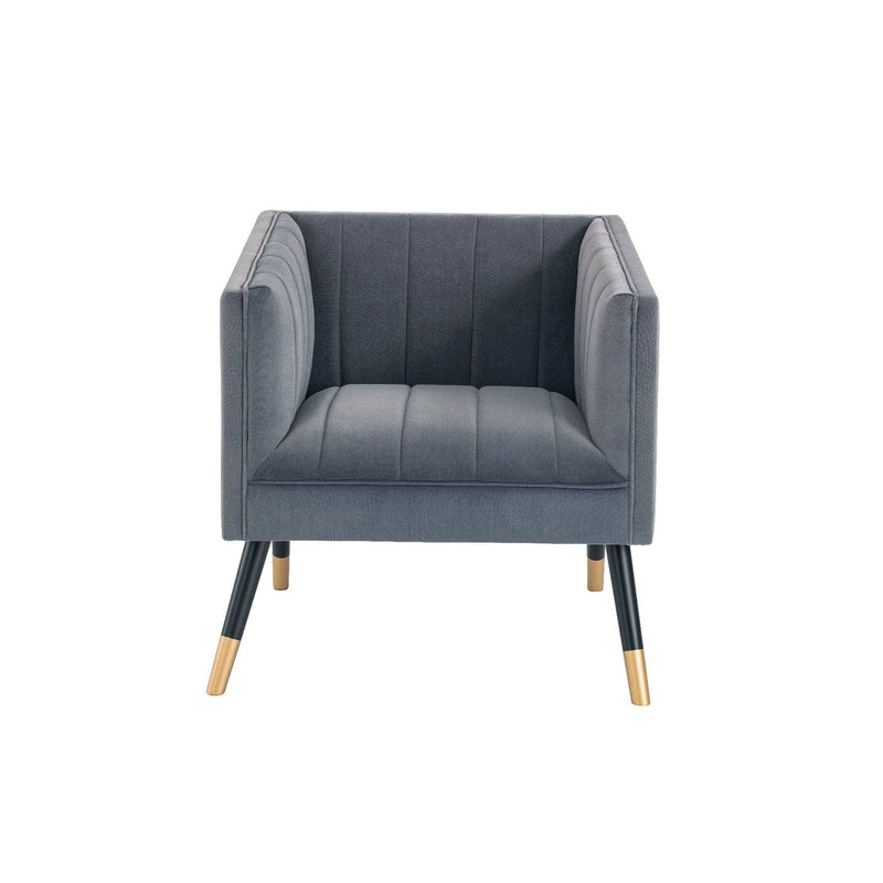 Jackson Velvet Tub Chair With Wooden Legs by Lavishway | Velvet Sofa-25104