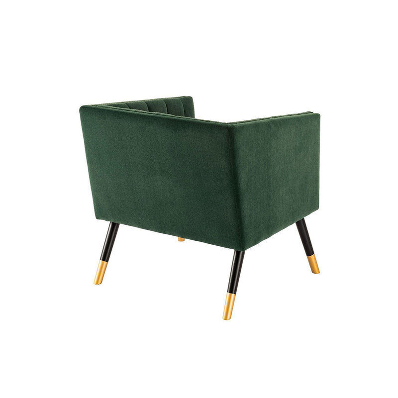 Jackson Velvet Tub Chair With Wooden Legs by Lavishway | Velvet Sofa-25101