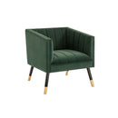 Jackson Velvet Tub Chair With Wooden Legs by Lavishway | Velvet Sofa-25100