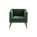 Jackson Velvet Tub Chair With Wooden Legs by Lavishway | Velvet Sofa-25099
