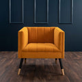 Jackson Velvet Tub Chair With Wooden Legs by Lavishway | Velvet Sofa-25112