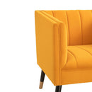 Jackson Velvet Tub Chair With Wooden Legs by Lavishway | Velvet Sofa-25116