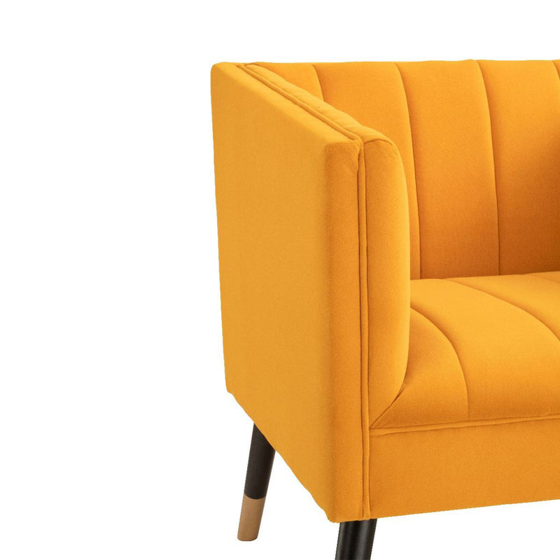 Jackson Velvet Tub Chair With Wooden Legs by Lavishway | Velvet Sofa-25116