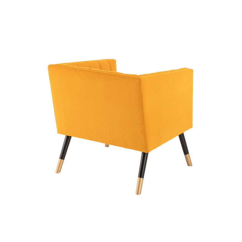 Jackson Velvet Tub Chair With Wooden Legs by Lavishway | Velvet Sofa-25115