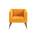 Jackson Velvet Tub Chair With Wooden Legs by Lavishway | Velvet Sofa-25113