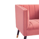 Jackson Velvet Tub Chair With Wooden Legs by Lavishway | Velvet Sofa-25111