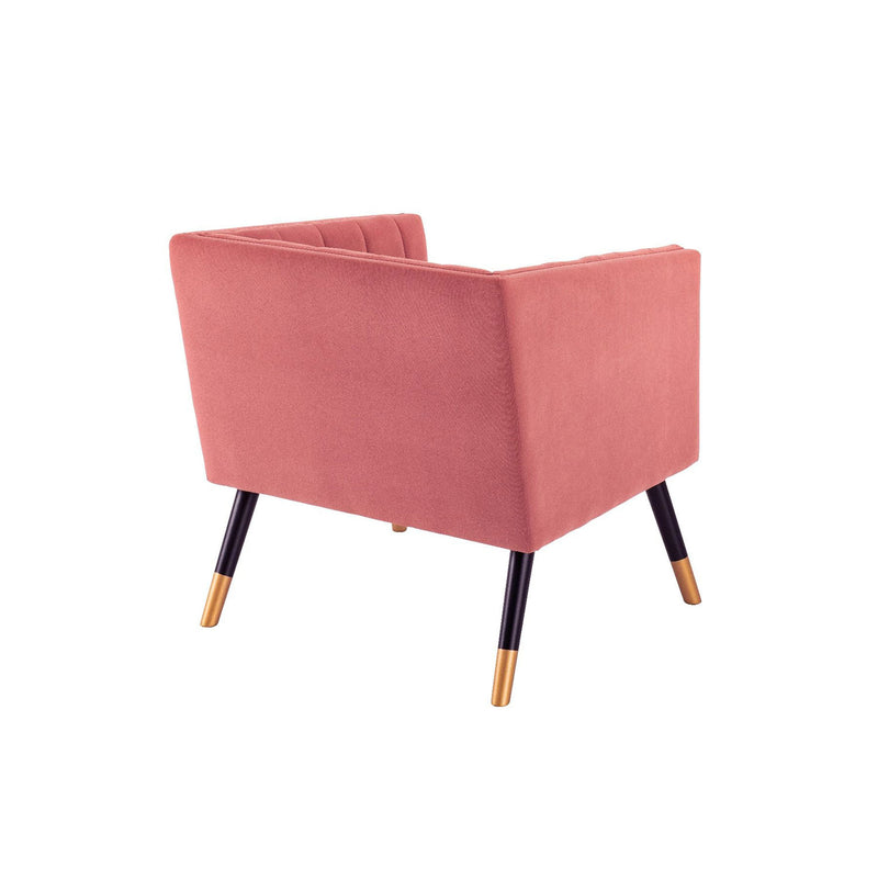 Jackson Velvet Tub Chair With Wooden Legs by Lavishway | Velvet Sofa-25110