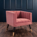 Jackson Velvet Tub Chair With Wooden Legs by Lavishway | Velvet Sofa-25096